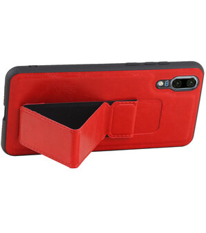 Grip Stand Hardcase Backcover voor Huawei P20 Rood