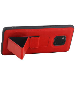 Grip Stand Hardcase Backcover voor Huawei Mate 20 Pro Rood