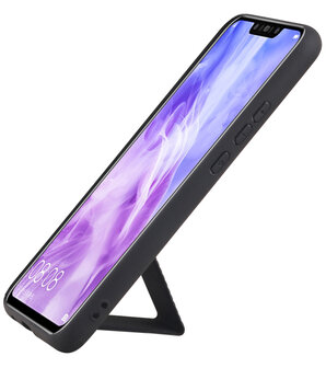 Grip Stand Hardcase Backcover voor Huawei Nova 3 Zwart