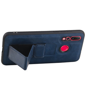 Grip Stand Hardcase Backcover voor Huawei Nova 4 Blauw