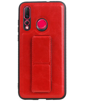 Grip Stand Hardcase Backcover voor Huawei Nova 4 Rood