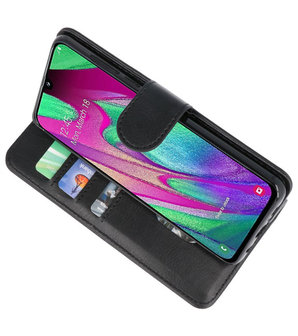 Bookstyle Wallet Cases Hoesje voor Samsung Galaxy A40 Zwart