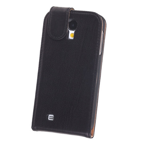 BestCases Luxe Kreukelleer Flipcase Hoesje voor Samsung Galaxy S4 Zwart