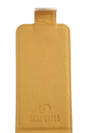 Eco-Leather Flipcase Hoesje voor Huawei Ascend P6 Oranje