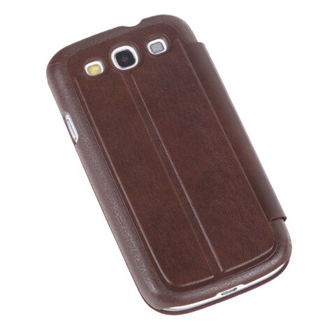 Bookcase Flip Cover VIEW Hoesje voor Samsung Galaxy S3 i9300 Bordeaux Rood