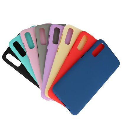 Color Backcover voor Samsung Galaxy A30s Geel