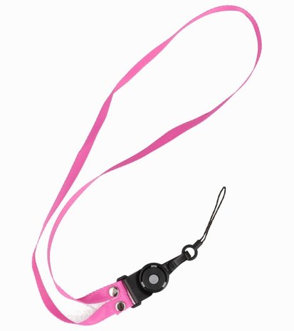 Keycord sleutelkoord voor hoesjes, pasjes of sleutels Hotpink