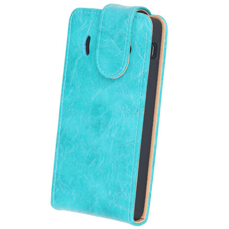 Eco-Leather Flipcase Hoesje voor Huawei Ascend Y300 Turquoise