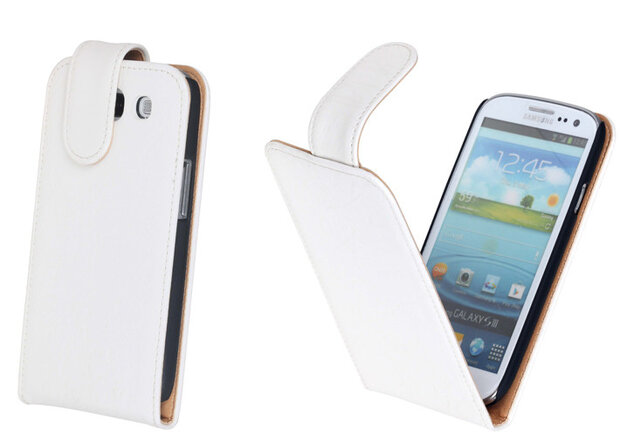 Bestcases Vintage Creme Flipcase Hoesje Samsung Galaxy S3 i9300 