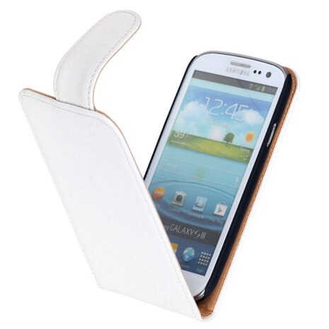 Bestcases Vintage Creme Flipcase Hoesje voor Samsung Galaxy S3 i9300