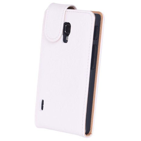 Bestcases Vintage Creme Flipcase Hoesje voor LG Optimus L7 2 P710