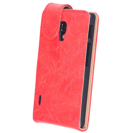 Bestcases Vintage Oranje Flipcase Hoesje voor LG Optimus L7 2 P710