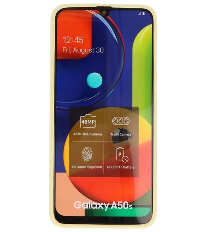 Color Backcover voor Samsung Galaxy A50s Geel