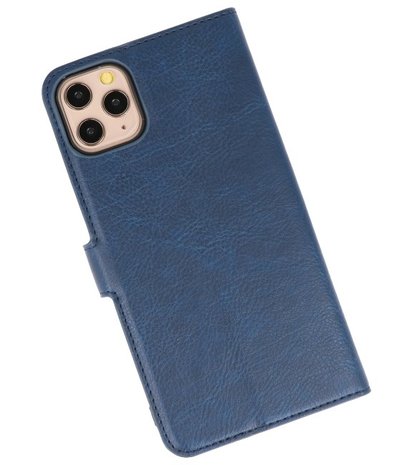 Luxe Portemonnee Hoesje voor iPhone 11 Pro Max Navy