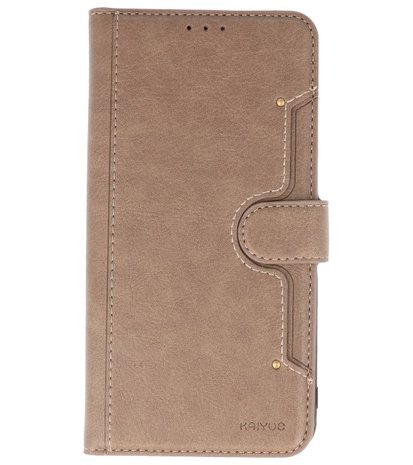 Luxe Portemonnee Hoesje voor iPhone 11 Pro Max Grijs