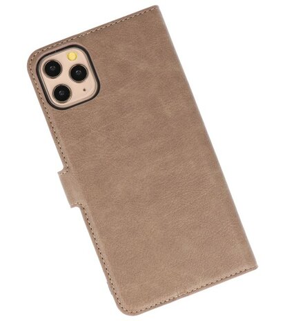 Luxe Portemonnee Hoesje voor iPhone 11 Pro Max Grijs