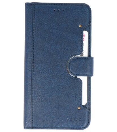 Luxe Portemonnee Hoesje voor iPhone 11 Pro Navy