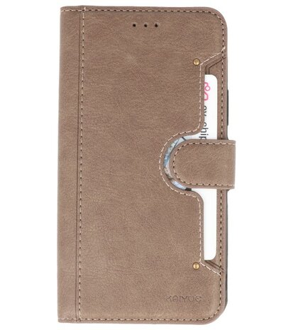 Luxe Portemonnee Hoesje voor iPhone 11 Pro Grijs