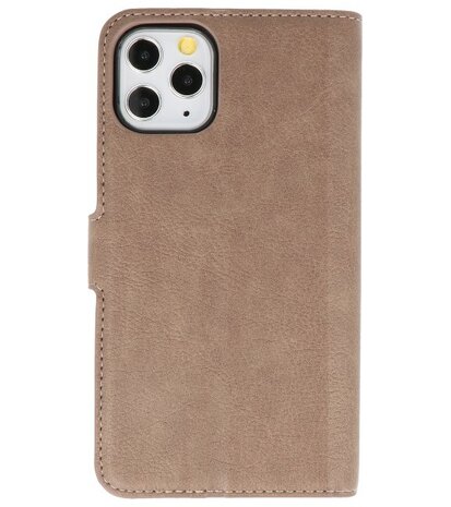 Luxe Portemonnee Hoesje voor iPhone 11 Pro Grijs