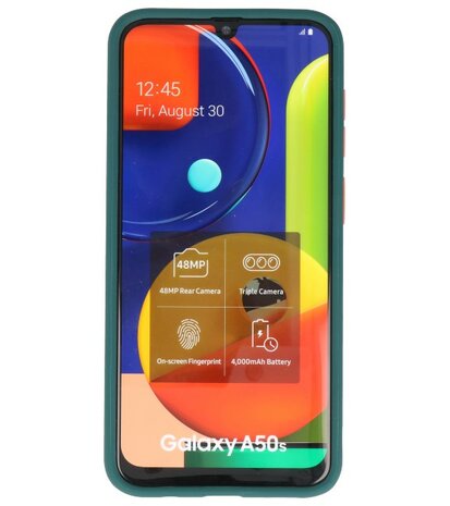 Kleurcombinatie Hard Case voor Samsung Galaxy A50 Donker Groen