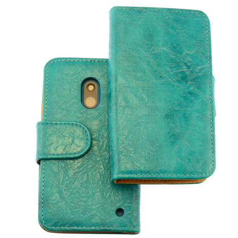 Bestcases Vintage Turquoise Bookstyle Cover Hoesje voor Nokia Lumia 620