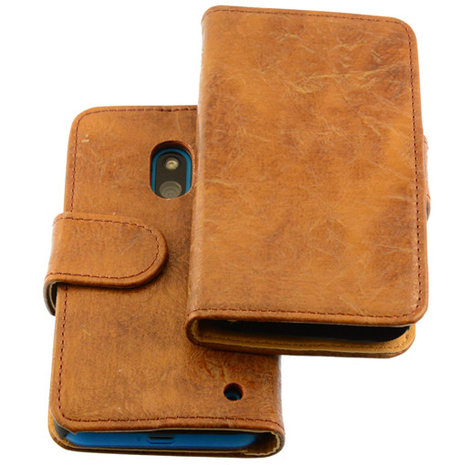 Bestcases Vintage Bruin Bookstyle Cover Hoesje voor Nokia Lumia 620