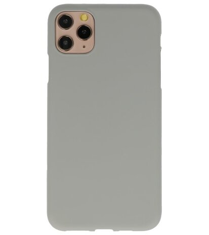 Color Backcover voor iPhone 11 Pro Max Grijs