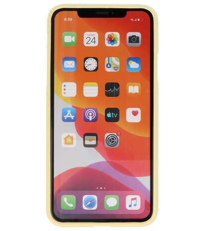 Color Backcover voor iPhone 11 Pro Max Geel