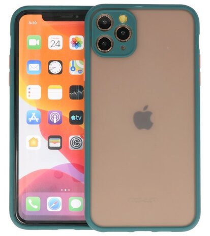 Kleurcombinatie Hard Case voor iPhone 11 Pro Max Donker Groen