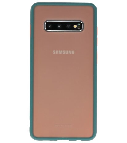 Kleurcombinatie Hard Case voor Samsung Galaxy S10 Plus Donker Groen