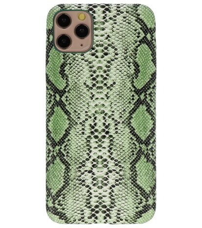 Slang Design Back Cover voor iPhone 11 Pro Max Groen