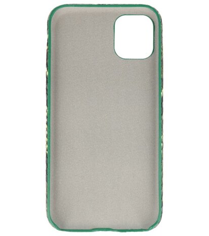 Slang Design Back Cover voor iPhone 11 Pro Max Donker Groen