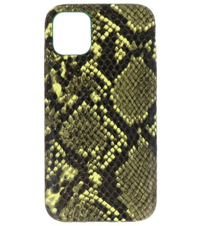 Slang Design Back Cover voor iPhone 11 Pro Max Donker Groen