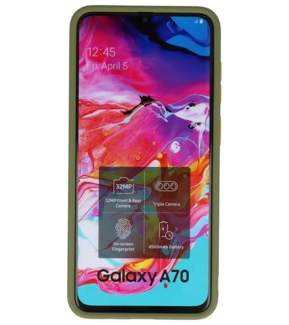 Kleurcombinatie Hard Case voor Samsung Galaxy A70 Groen