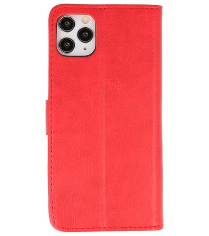 Bookstyle Wallet Cases Hoes voor iPhone 11 Pro Max Rood