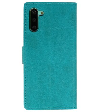 Bookstyle Wallet Cases Hoes voor Samsung Galaxy Note 10 Groen