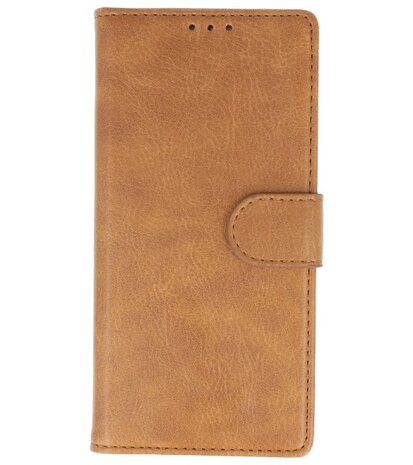 Bookstyle Wallet Cases Hoes voor Samsung Galaxy Note 10 Bruin