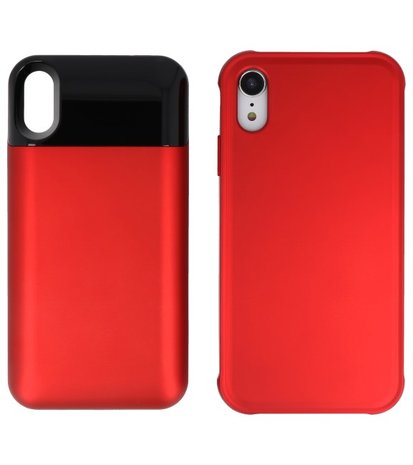 Battery Power Bank + Back Case voor iPhone XR Rood