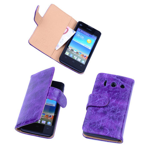 Bestcases Vintage Lila Book Cover Huawei Ascend Y300