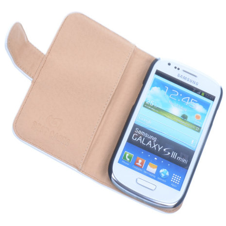 Bestcases Vintage Creme Book Cover Hoesje voor Samsung Galaxy S3 Mini i8190
