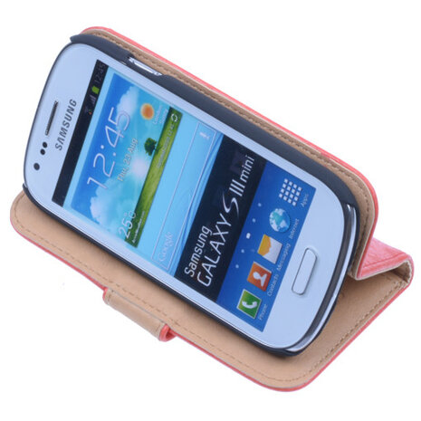 Bestcases Vintage Rood Book Cover Hoesje voor Samsung Galaxy S3 Mini i8190