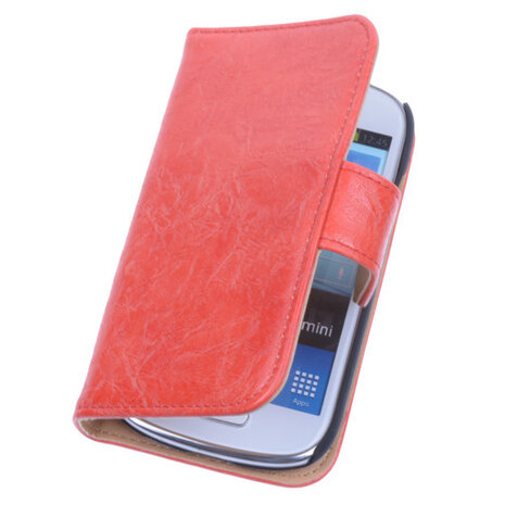 Bestcases Vintage Oranje Book Cover Hoesje voor Samsung Galaxy S3 Mini i8190