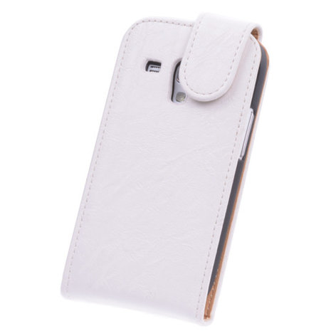 Bestcases Vintage Creme Flipcase Hoesje voor Samsung Galaxy S3 Mini i8190