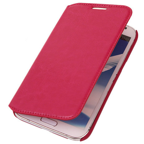 Bestcases Fuchsia Map Case Book Cover Hoesje voor Samsung Galaxy Note 2