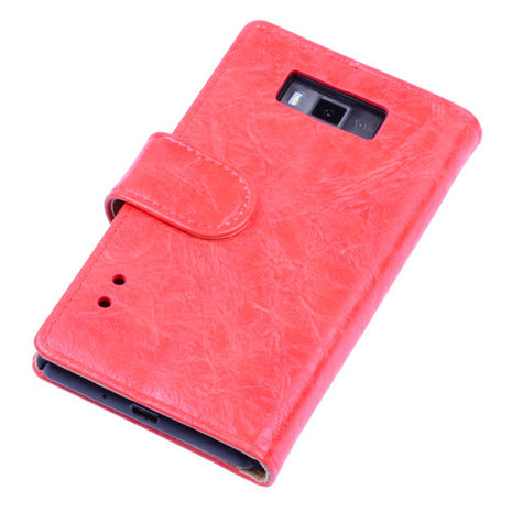 Bestcases Vintage Oranje Book Cover Hoesje voor LG Optimus L7 P700