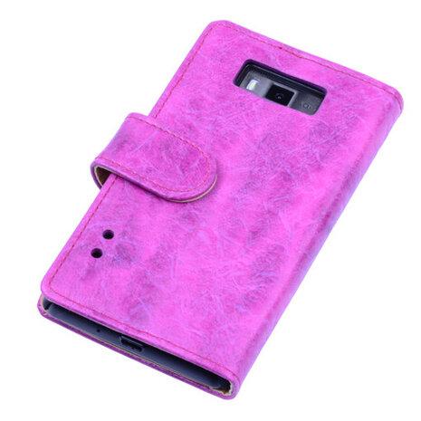 Bestcases Vintage Pink Book Cover Hoesje voor LG Optimus L7 P700