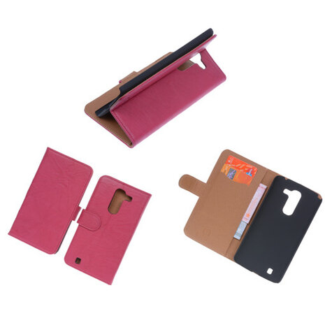 BestCases Fuchsia Luxe Echt Lederen Booktype Hoesje LG G Pro 2