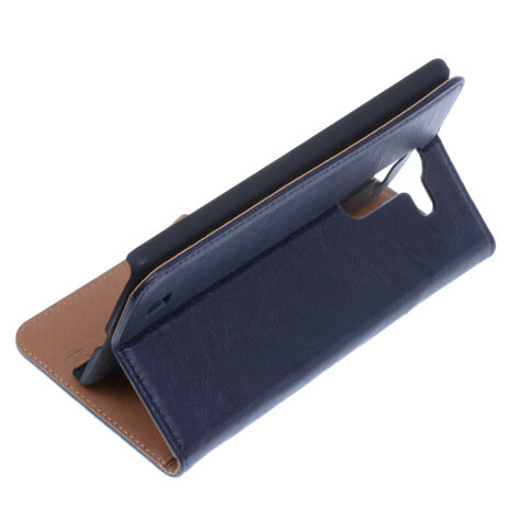 BestCases Navy Blue Luxe Echt Lederen Booktype Hoesje voor LG G Pro 2