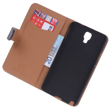 BestCases Zwart Echt Leer Booktype Hoesje voor Samsung Galaxy Note 3 Neo