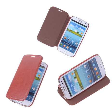 Bestcases Garnet Rood Map Case Book Cover Hoesje Samsung Galaxy S3